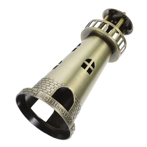 Zerodeko Modelo de Faro de Aleación Metálica Decorativo para Escritorio, Adorno Náutico para Sala de Estar, Figura Simulada de Faro para Decoración del Hogar y Oficina, Estilo Marinero