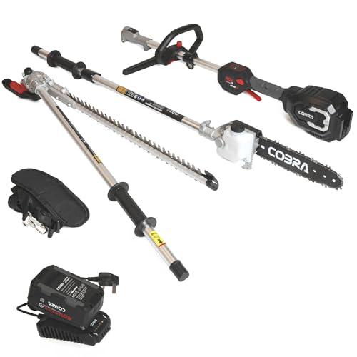 Cobra MT40VXKIT 40V Cordless Multi-Tool – Includes Long Reach Hedge Trimmer, Pole Pruner, 40V Battery & Charger