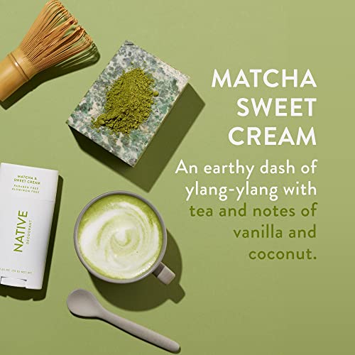 Native Deodorant | Natural Deodorant Seasonal Scents For Women And Men, Aluminum Free With Baking Soda, Probiotics, Coconut Oil And Shea Butter | Matcha & Sweet Cream #TOP3