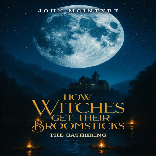Diseño de la portada del título How Witches Get Their Broomsticks