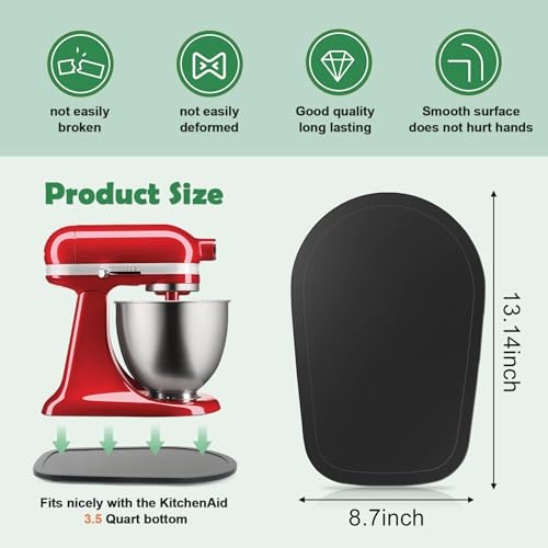 Image of Mixer Slider Compatible with Kitchen aid Mini 3.5 Qt Tilt-Head Stand Mixe - Kitchen Countertop Storage Mover Sliding Caddy for Kitchen Aid Artisan Mixer (3.5 QT - Black)