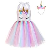 vestidos unicornio 1 año Perfecto para ceremonia, halloween, espectáculo, fiesta, carnaval, baile de disfraz, fotografía etc.