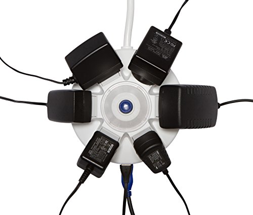 Accell Powramid Usb Surge Protector - 2 Usb Charging Ports (2.1A), 6 Outlets, 6-Foot Cord, 1080 Joules, Ul Listed - Black Grounded Extension Cord Power Strip (D080B-015K) #TOP3