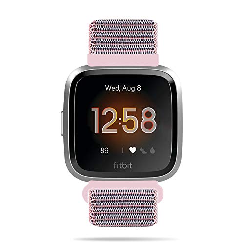 Relting Nylon Bands Compatible with Fitbit Versa Versa 2/Versa Lite/Versa SE/Versa Special Edition, Soft Adjustable Breathable Sport Replacement Strap Band Accessories Wristband for Versa Smartwatch