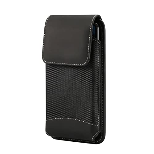 Étui ceinture Maimang 10 Se en cuir noir et nylon vertical