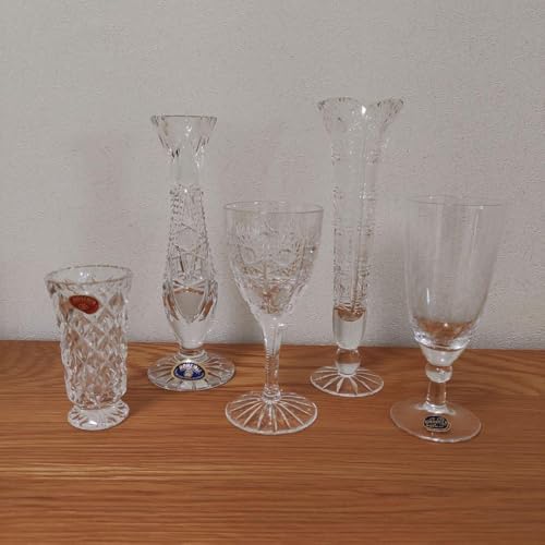 ボヘミアクリスタル 器 希少・ヴィンテージ】Bohemia ボヘミア クリスタルグラス 6客