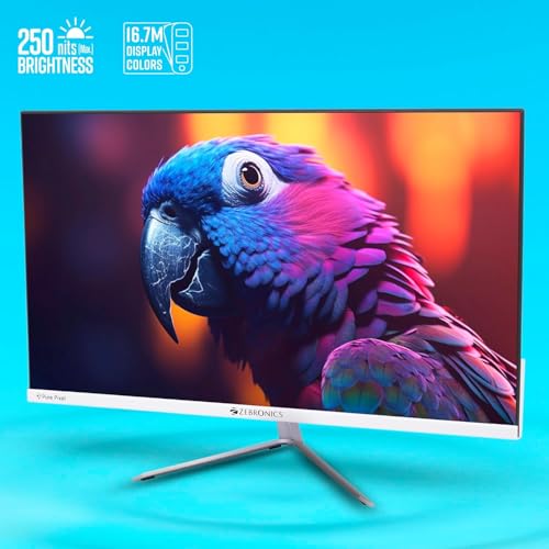 Image of ZEBRONICS A25FHD LED Monitor, 25 inch (63.23cm), 250 nits, 100Hz, FHD, 1920x1080, HDMI, VGA, Ultra Slim Bezel, Built-in Speakers, Metal Stand, Wall Mountable (A25FHD)