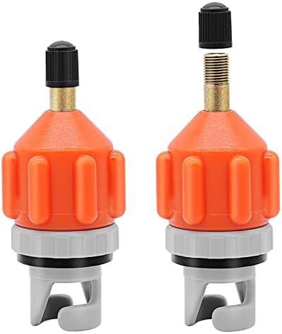 2Pack SUP Pump Adaptor, Universal Inflatable Boat SUP Pump Converter Air Valve Adapter Pumping Head Connector for Stand Up Paddle Board/Dinghy/Paddling Pool/Kayak/Inflator Bed/Rowing Boat (Orange)