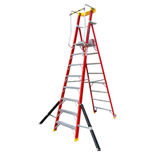 Excel fibreglass podium step ladder (8 Tread)