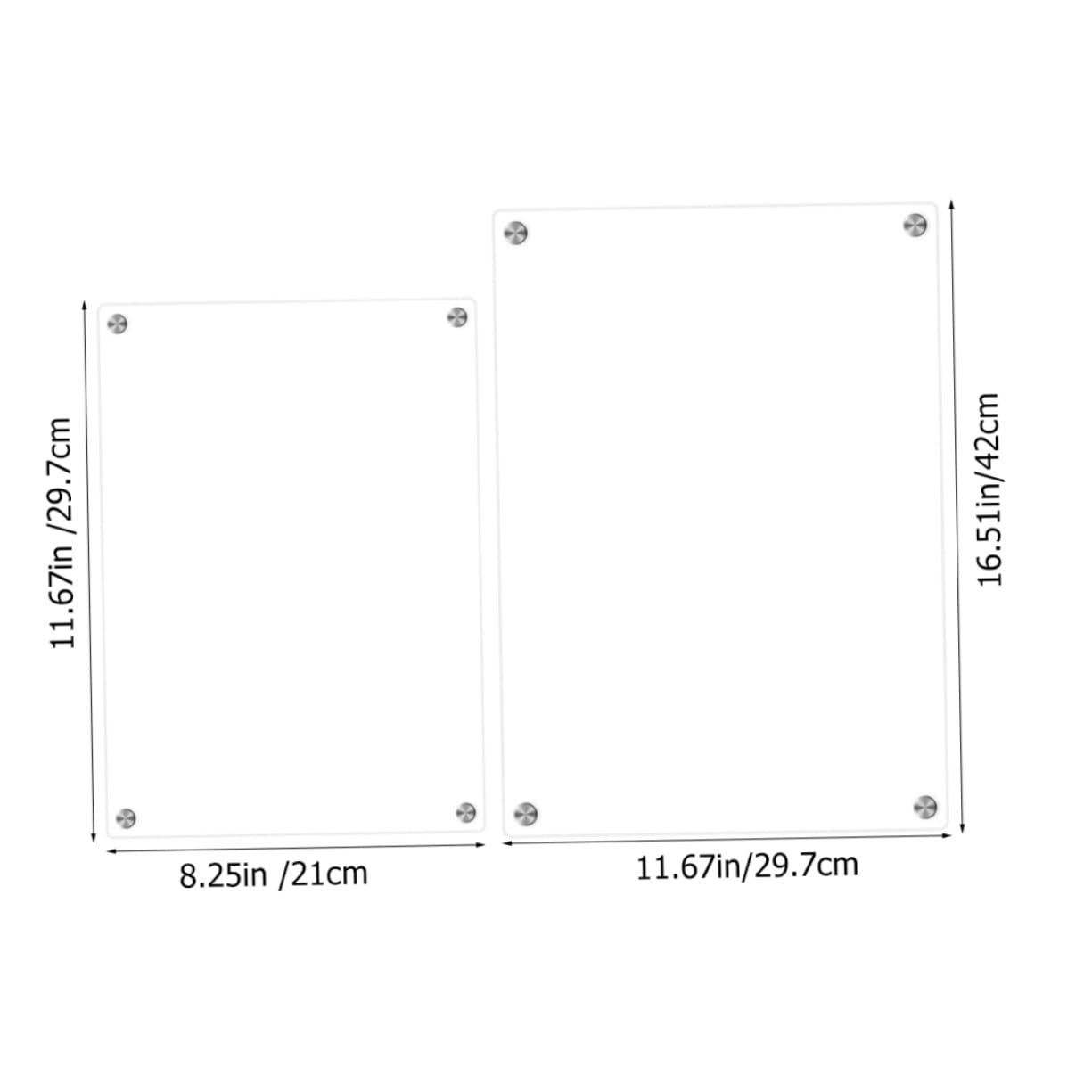 Magnetische Transparente Acryl notiztafel für Kühlschrank Abwischbares Trockenlösch board mit Whiteboard markern Praktische Haushalts Büroplaner tafel