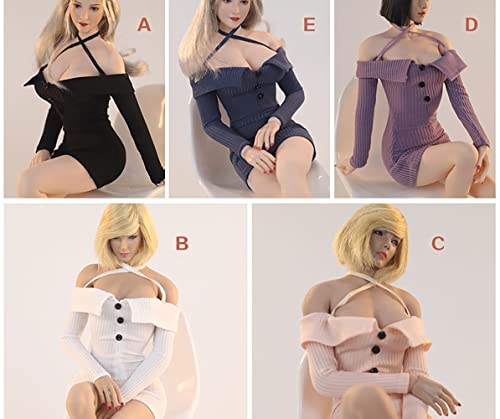 Hiplay 1/6 Scale 12 Inches Female Figure Doll Clothes, Handmade Costume, Dress Outfit For Phicen,Tbleague Jiaou Action Figure Dress14(Pink) #TOP2