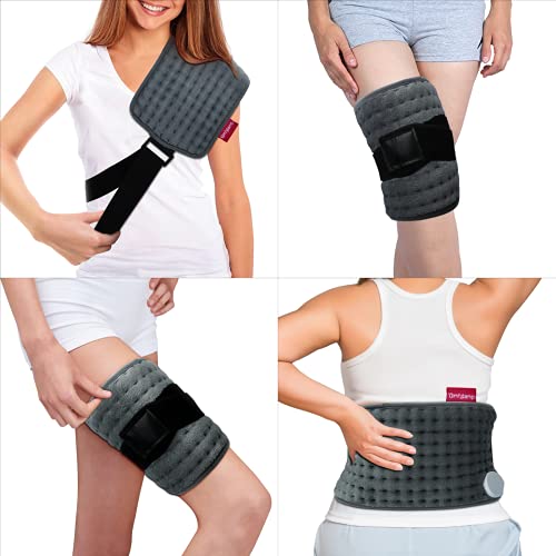 Wrapping Heating Pad for Pain Relief, Comfytemp Electric Heating Pad with Strap (Up to 63 ), 9 Heat Settings, 5 Timers Auto-Off, Heated Wrap for Shoulders, Joints, Back, Leg, Waist, Lumbar - Washable