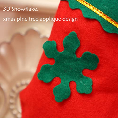 Aiyayi 12 Pack Red Felt Christmas Stockings -15" Xmas Fireplace Socks ，For Family Holiday Xmas Party Decorations #TOP5