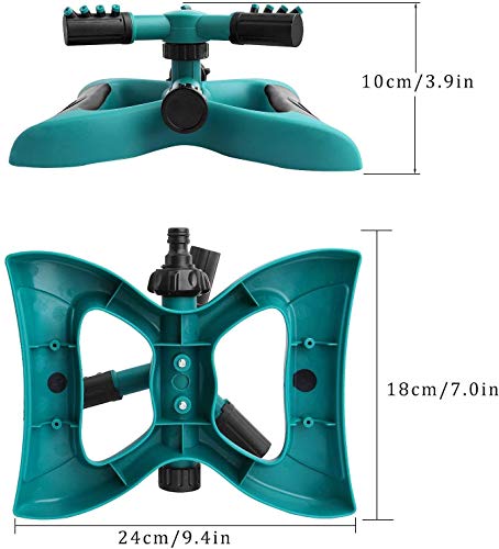 Elly Decor Automatic 360 Rotating Sprinkler, Adjustable Garden Water Lawn Irrigation System Of 3 Arm Sprayer 32.8 Feet Spray Distance #TOP3