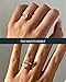 PAVOI 14K Yellow Gold Plated Toi Et Moi 2CT Oval Cut Cubic Zirconia Stone Wraparound Engagement Promise Ring for Women - Size 7