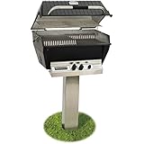 Broilmaster P3-xfn Premium Natural Gas Grill On Stainless Steel In-ground Post