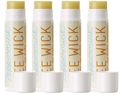 Bee Wick Lip Balm- 4 Pack- Hemp Lip Balm Made With Beeswax And Hemp Seed Oil (Peppermint (Pack Of 4)) #TOP3