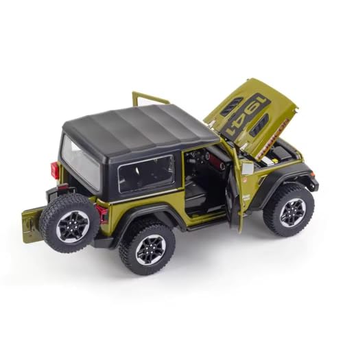 Image of 1:32 Alloy Model Car Compatible for Wrangler Rubicon Style, Diecast Pull Back Toy Car with Light & Sound for Kids Boys Girls Gift (Green)