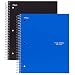 Five Star Spiral Notebook, 5 Subject, 200 Wide Ruled Sheets, Black and Cobalt Blue, 2 PACK (73037)