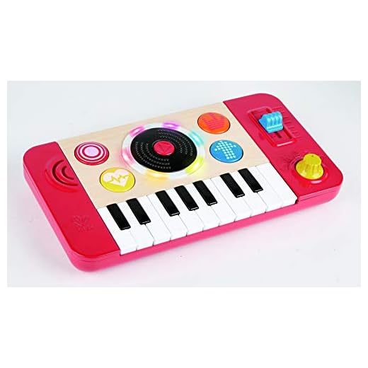 Hape Estudio DJ de Mezcla y Pinchadiscos - Estudio Musical Portátil con Luces, 4 Instrumentos y 18 Efectos de Sonido para Niños de 12 Meses+