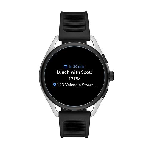 Emporio Armani Men's Smartwatch 3 Touchscreen Aluminum And Rubber Smartwatch, Black And Silver-Art5021 #TOP5
