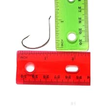50pcs Fish WOW! Fishing 2X Strong Kahle Hook Nickel Wide Gap - Size #1