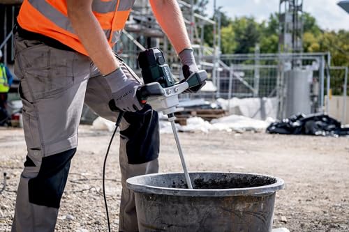 metabo Rührwerk RWE 1200-1200 W, 30 l, 900 /min Drehzahl - Ergonomischer Griff, robustes Aluminiumgehäuse, spritzwassergeschützt, variable Geschwindigkeit - Ideal für Baustellen und Heimwerker