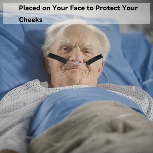 Image of 4 Pack Wuronsa Nasal Cannula Cushions, Soft Nasal Oxygen Covers, Soft Cannula Ear Protector for Oxygen Users, Prevent Indentations Irritated Cheek Skin, Prevent Ear Soreness (Black)
