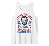 Time To Get Star Spangled Hammered 4th Of July Men Lincoln Tank Top