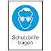 Produktbild INDIGOS UG - Aufkleber - Aufkleber - Schutzbrille tragen Gebotsschild - 13,10x18,50 cm - Warnung - Sicherheit - Hotel, Firma, Haus