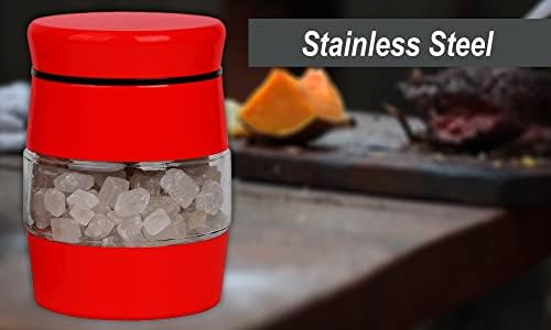 Royal Cuisine glass storage jars canister storage containers tea coffee sugar set 3pcs (700ml Red)