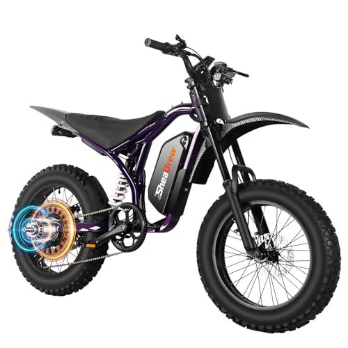 Image of Electric Dirt Bike for Adults 3000W Motor, 40 MPH, 48V Removable Battery, Full Suspension, Hydraulic Brakes, Off-Road All-Terrain Ebike
