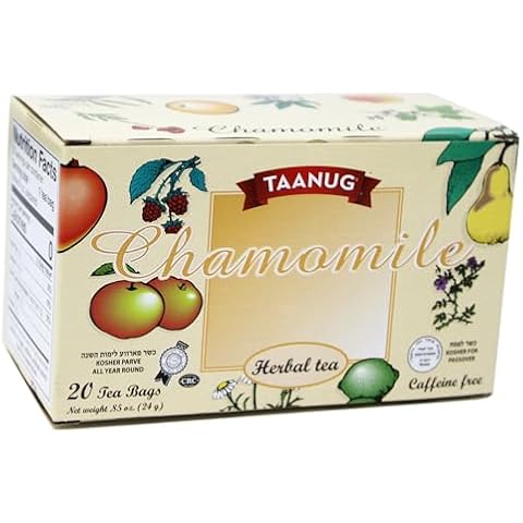Snacktery Chamomile Tea Bags - Made with 100% Pure Chamomile Flowers (Manzanilla Tea) - Natural Caffeine-Free Herbal Tea Bags - 20 Tea Bags Cover