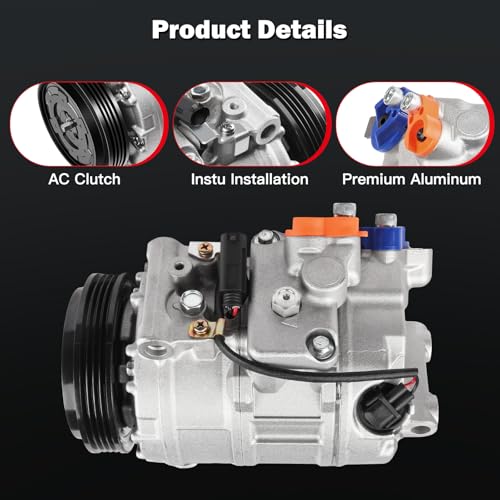 Image of CCIYU Air Conditioning Compressor for BMW 545i 550i 645Ci 650i 4.4L 4.8L