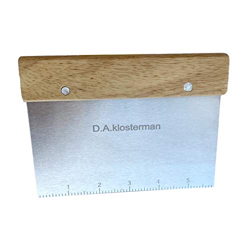 Stainless Steel Dough Scraper with Wood Handle