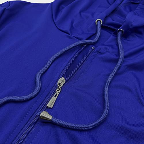 Sweatsuits For Women Set 2 Piece Tracksuit Pants Set Long Sleeve Solid Color Casual Jogging 2 Piece Outfits For Women (Blue-Xxl) #TOP2