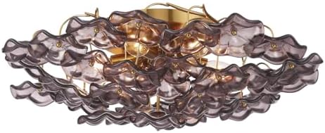 Crystorama Esme 22.5'' Aged Brass Semi Flush Mount