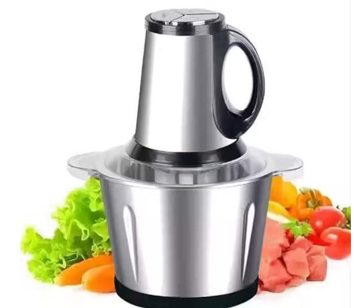 Parth Enterprice 2L Electric Meat Grinder & Food Chopper, Stainless Steel Meat Mincer with 4 Blades & 3 Speed Control, Multi-Purpose Kitchen Grinder for Meat, Vegetables, Onion, Garlic, Nuts-image-30