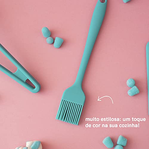 Pincel de Silicone Verde Pequeno - Oikos