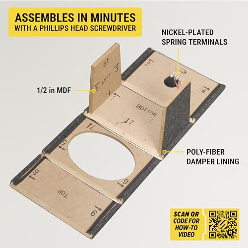 Image of Scosche SE69KT 6x9 Car Audio Speaker Sub Box - Premium MDF Enclosure for Clear Sound - Durable Construction for Optimum 6x9 Speaker Performance - MDF Subwoofer Box Enclosure - Sold as a Single Box