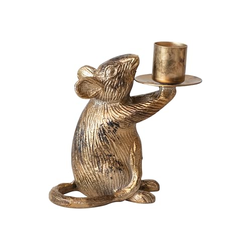 Creative Co-Op XS5455 Cast Aluminum Mouse Taper Candleholder cover