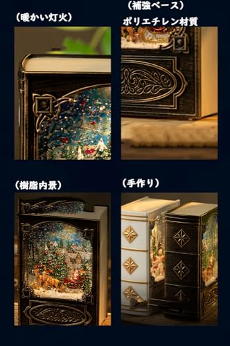 Sufoen クリスマス飾り スノードーム オルゴール 19.1CM