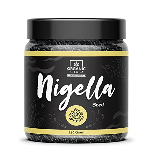 Image of Organic Box Natural and Premium Kalonji Seeds 100g - Nigella Seeds | Seeds for Hair Growth | 100% Natural | Culinary Spice | Health Benefits | Gluten-Free | Source of Antioxidants | Kala Jeera