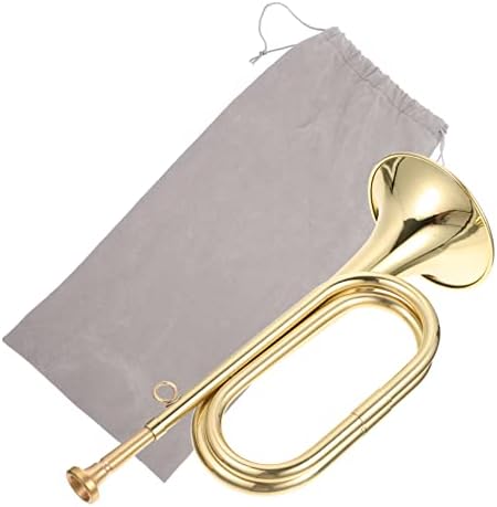 MARMERDO 1set Small Musical Instruments for Kids' Musical Instruments Puzzle Orchestra Trumpet Trumpet Standard Trumpet Orchestra Trumpet Brass Golden Bugle Model