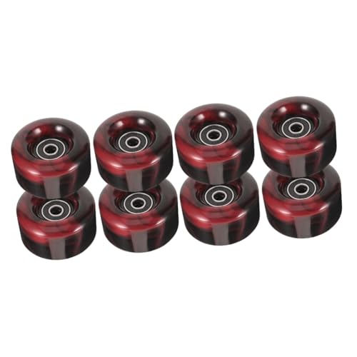 POPETPOP 2 Juegos Patines De Doble Hilera 5832 Ruedas De Colores Mezclados Ruedas De Pu De Colores No Luminosas Patines De Cuatro Ruedas 82a Ruedas De Alta Elasticidad Patín 4 Uds * 2