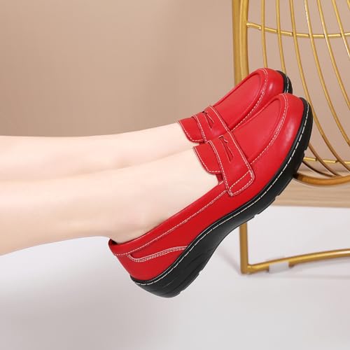 Image of QAE Loafers for Women Comfort Orthopedic Slip On Penny Loafers Women's Flat Shoes for Casual Walking Dress Work Business