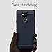 KEEPCA for LG G7 ThinQ Phone Case,Slim Thin Soft Flexible TPU Rubber Silicone Anti-Scratch Shockproof Carbon Fiber Protective Cover for LG G7,Brushed Blue