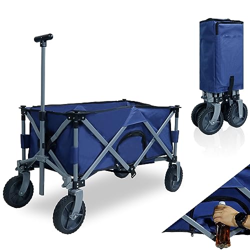 CCLIFE Carrello pieghevole Carrello Rimorchio a Mano da Trasporto per esterni e Campeggio Max. 80 kg