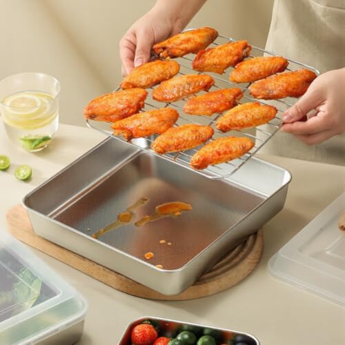 Molde rectangular de acero inoxidable con tapa para evitar derrames en cajas de transporte 6