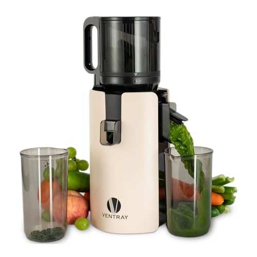 Image of Ventray Cold Press Juicer, Juicer Machines with 4.7" Wide Feed Chute for Whole Vegetables & Fruits, Slow Masticating Juicer with High Juice Yield, Easy to Clean